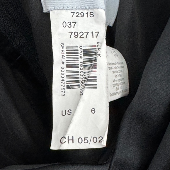 Alfred Angelo Size 6 Small Black Satin One Shoulder Pleated Cocktail Dress - Picture 3 of 7